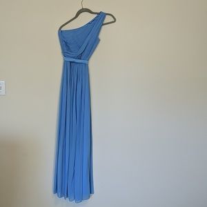 Cornflower Blue Floor Length Formal Dress